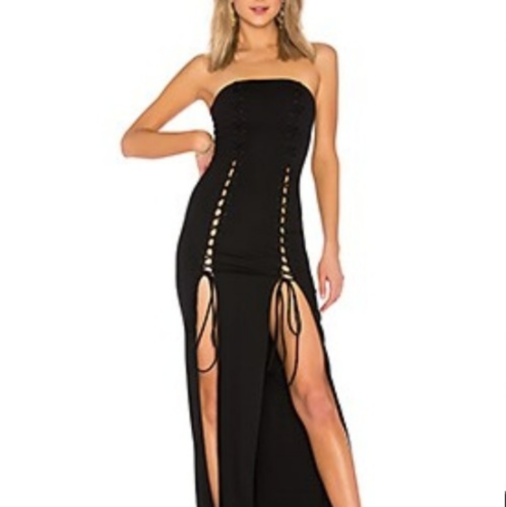Back long dress ,strapless